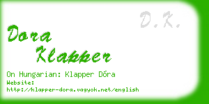 dora klapper business card
